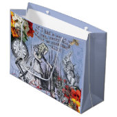 Alice onzin gordijn wonderland - Blauw Groot Cadeauzakje (Voorkant Gekanteld)