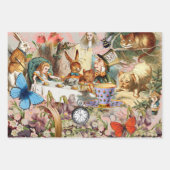Alice onzin gordijn wonderland - Blauw Inpakpapier Vel (Voorkant 2)
