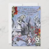 Alice onzin gordijn wonderland - Blauw Kaart (Voorkant)