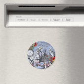 Alice onzin gordijn wonderland - Blauw Magneet (Insitu (Vaatwasser))