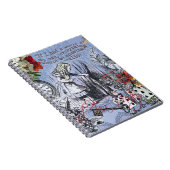 Alice onzin gordijn wonderland - Blauw Notitieboek (Rechterzijde)