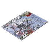 Alice onzin gordijn wonderland - Blauw Notitieboek (Linkerzijde)