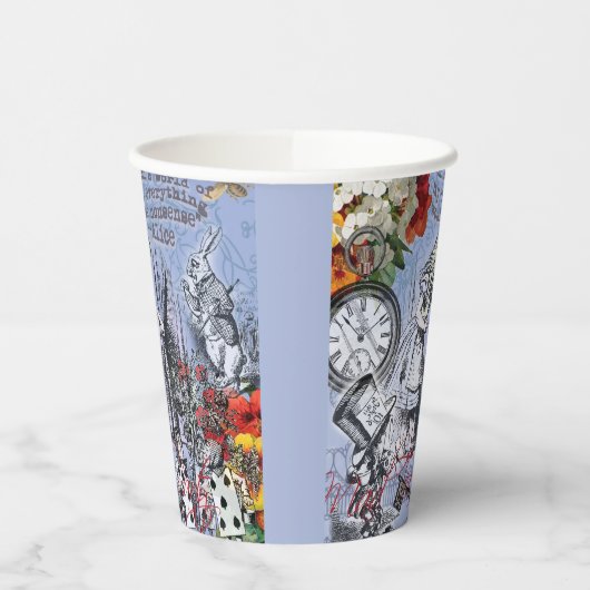Alice onzin gordijn wonderland - Blauw Papieren Bekers (Links)