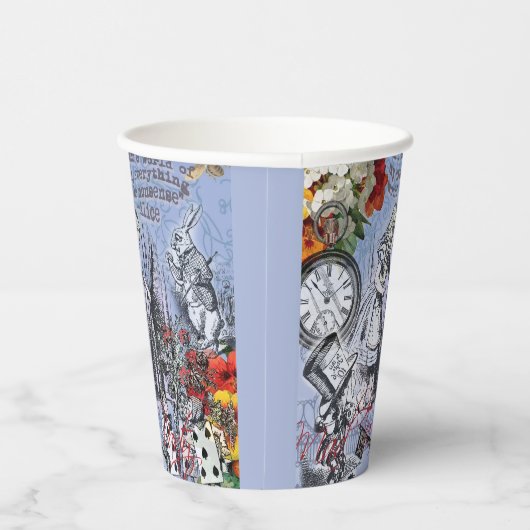 Alice onzin gordijn wonderland - Blauw Papieren Bekers (Rechts)