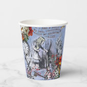 Alice onzin gordijn wonderland - Blauw Papieren Bekers (Voorkant)