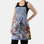 Alice onzin gordijn wonderland - Blauw Schort (Insitu)