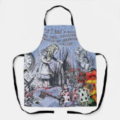 Alice onzin gordijn wonderland - Blauw Schort (Voorkant)