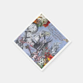 Alice onzin gordijn wonderland - Blauw Servet (Hoek)