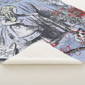 Alice onzin gordijn wonderland - Blauw Sherpa Deken (3/4)