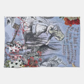 Alice onzin gordijn wonderland - Blauw Theedoek (Horizontaal)