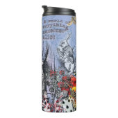 Alice onzin gordijn wonderland - Blauw Thermosbeker (Geroteerd rechts)