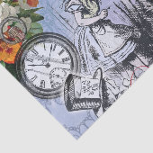 Alice onzin gordijn wonderland - Blauw Tissuepapier (Detail)