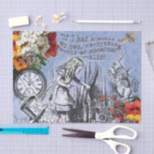 Alice onzin gordijn wonderland - Blauw Tissuepapier (Craft)