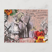 Alice onzin gordijn wonderland briefkaart (Voorkant)