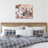 Alice onzin gordijn wonderland canvas afdruk (Insitu (Slaapkamer))