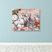 Alice onzin gordijn wonderland canvas afdruk (Insitu (Houten vloer))