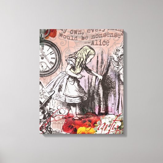 Alice onzin gordijn wonderland canvas afdruk (Voorkant)