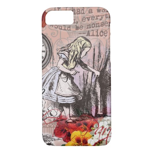 Alice onzin gordijn wonderland Case-Mate iPhone case (Achterkant)
