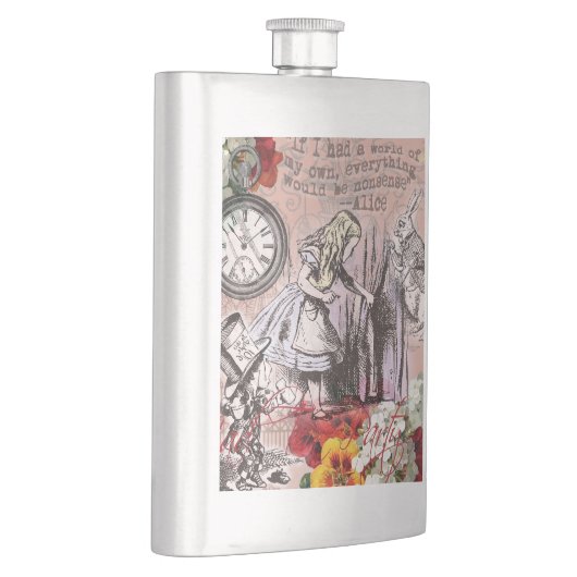 Alice onzin gordijn wonderland heupfles (Rechts)