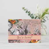 Alice onzin gordijn wonderland kaart (Staand voorkant)