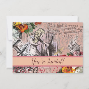 Alice onzin gordijn wonderland kaart