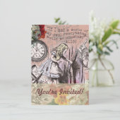 Alice onzin gordijn wonderland kaart (Staand voorkant)