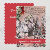 Alice onzin gordijn wonderland kaart (Voorkant / Achterkant)