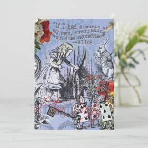 Alice onzin gordijn wonderland klassieker kaart