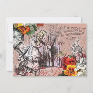 Alice onzin gordijn wonderland klassieker kaart