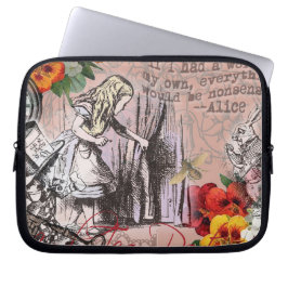 Alice onzin gordijn wonderland klassieker laptop sleeve