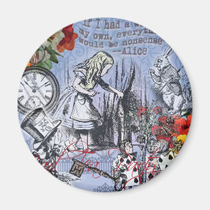 Alice onzin gordijn wonderland klassieker magneet