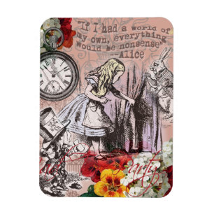 Alice onzin gordijn wonderland klassieker magneet