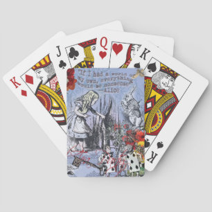 Alice onzin gordijn wonderland klassieker pokerkaarten
