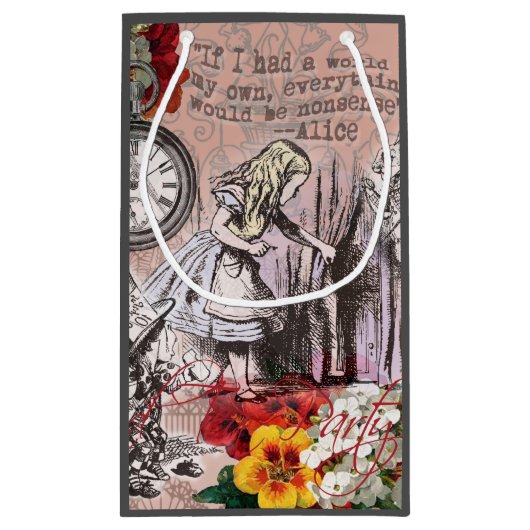 Alice onzin gordijn wonderland klein cadeauzakje (Achterkant)