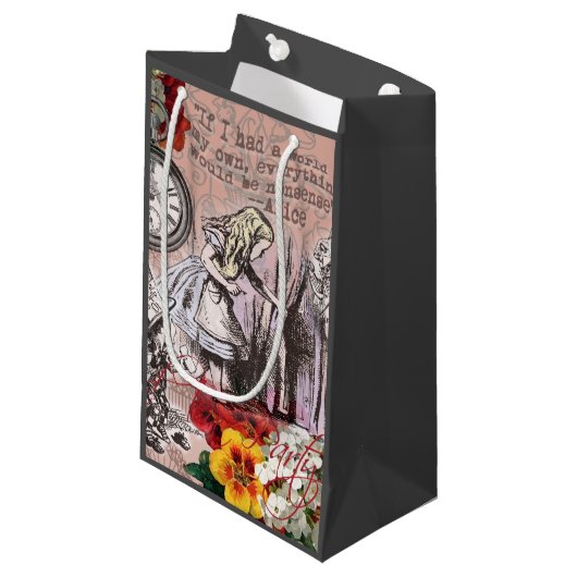Alice onzin gordijn wonderland klein cadeauzakje (Voorkant Gekanteld)