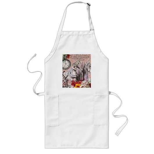 Alice onzin gordijn wonderland lang schort (Voorkant)