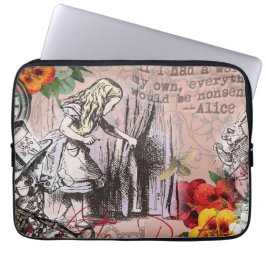 Alice onzin gordijn wonderland laptop sleeve