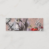 Alice onzin gordijn wonderland mini visitekaartje (Achterkant)