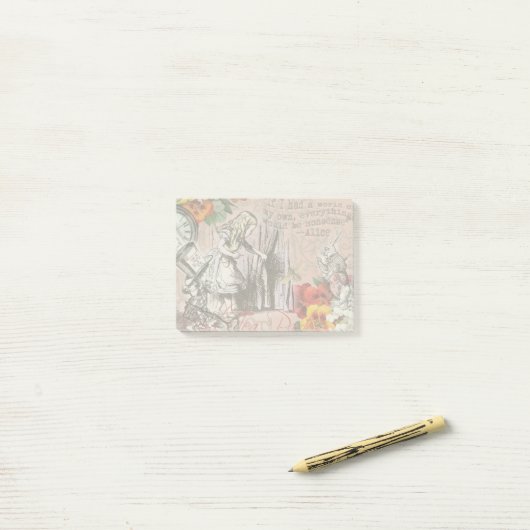 Alice onzin gordijn wonderland post-it® notes (Op bureau)