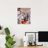 Alice onzin gordijn wonderland poster (Thuiskantoor)