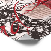 Alice onzin gordijn wonderland poster (Hoek)