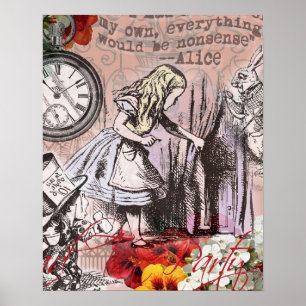 Alice onzin gordijn wonderland poster