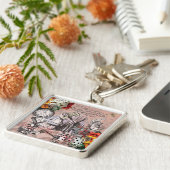 Alice onzin gordijn wonderland sleutelhanger (Zijkant)