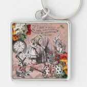 Alice onzin gordijn wonderland sleutelhanger (Voorkant)