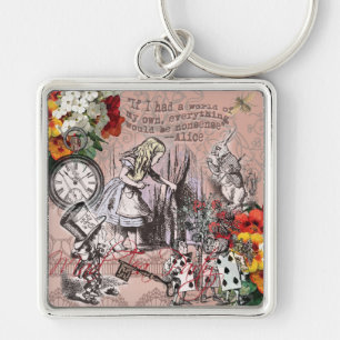 Alice onzin gordijn wonderland sleutelhanger