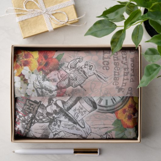 Alice onzin gordijn wonderland tissuepapier (Geschenk)