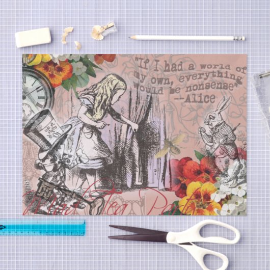 Alice onzin gordijn wonderland tissuepapier (Craft)