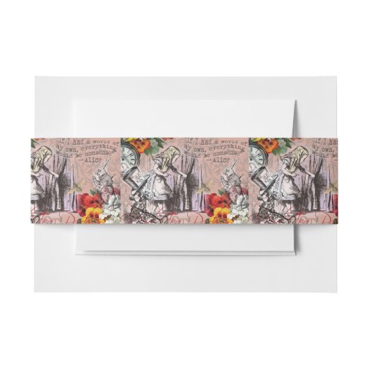 Alice onzin gordijn wonderland uitnodigingen wikkel (Voorkant Voorbeeld)