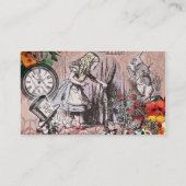 Alice onzin gordijn wonderland visitekaartje (Achterkant)