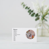 Alice onzin gordijn wonderland visitekaartje (Staand voorkant)